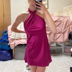 Lucy in the Sky Elegant Pink Halter Dress Size XS